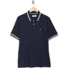 Original Penguin Tipped Slub Polo In Blue