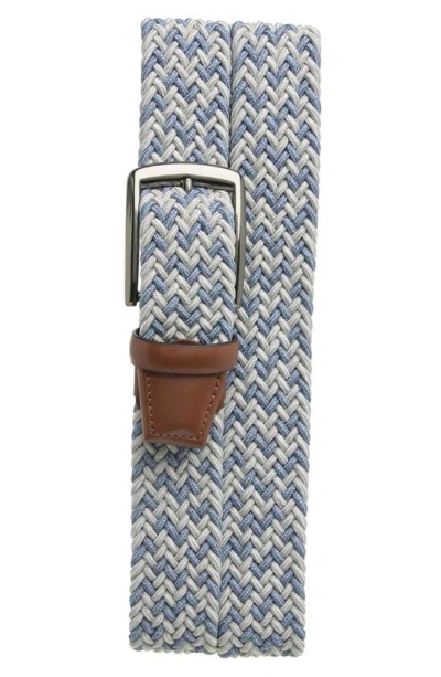 Original Penguin Twist Woven Buckle Belt In Blue