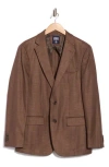 Original Penguin Two Button Notch Lapel Sport Coat In Brown