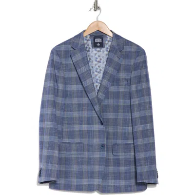 Original Penguin Two-button Sport Coat In Blue/tan