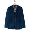Original Penguin Two-button Velvet Dinner Jacket In Blue Velvet