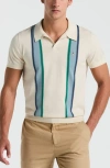 Original Penguin Vertical Stripe Cotton Polo In Neutral