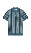 Original Penguin Vertical Stripe Polo In Blue