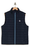 Original Penguin Water Resistant Puffer Vest In Dark Sapphire