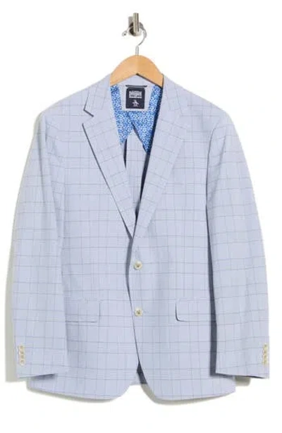 Original Penguin Windowpane Two-button Sport Coat In Blue