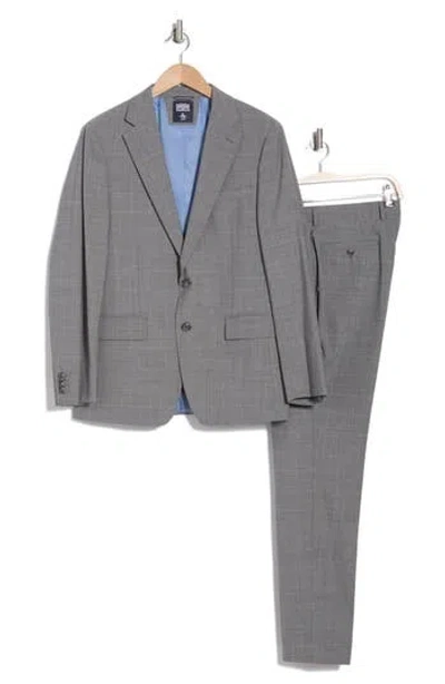 Original Penguin Wool Blend Suit In Grey/pink