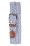 Original Penguin Woven Belt In Blue/ Grey