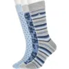 Original Penguin Wrigley 3-pack Assorted Crew Socks In Grey