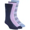 Original Penguin Wrigley Pack Of 3 Assorted Crew Socks In Multi