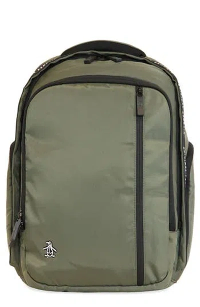 Original Penguin Zip Nylon Backpack In Purple