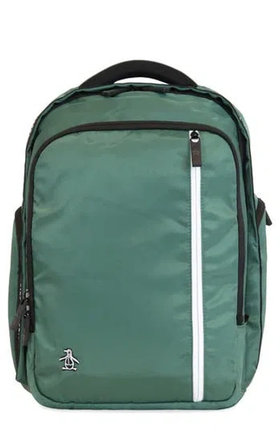 Original Penguin Zip Nylon Backpack In White