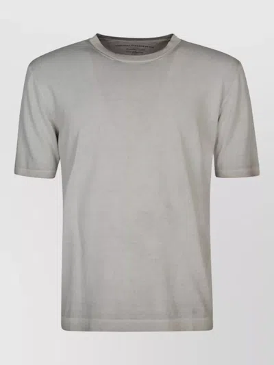 Original Vintage Cotton Crew Neck Short Sleeve T-shirt In Gray