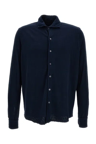 Original Vintage Long-sleeved Cotton And Linen Sweater In Black