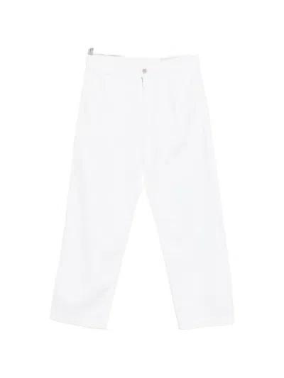 Original Vintage Style Belt Loops Trousers In White