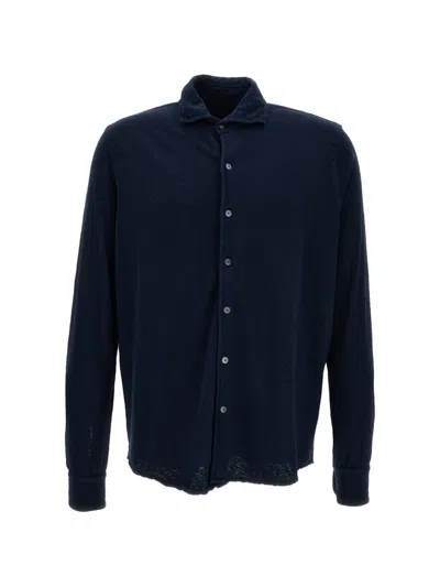 Original Vintage Style Button Shirt In Blue
