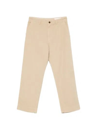 Original Vintage Style Button Trousers In Neutral