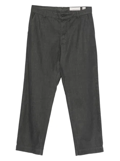 Original Vintage Style Button-up Trousers In Black
