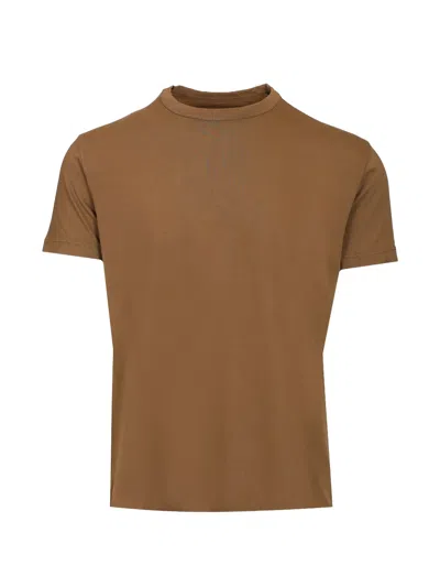 Original Vintage Style Cotton T-shirt In Brown