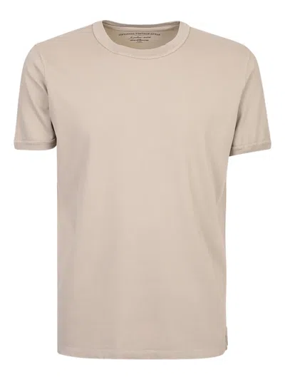 Original Vintage Style Crew-neck T-shirt In Pink