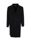 Original Vintage Style Felted Knitted Coat In Black
