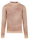 Original Vintage Style Heavy Linen Crewneck Sweater In Neutral