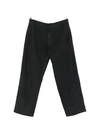 Original Vintage Style Joe Button-fastening Straight-leg Trousers In Black