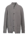 Original Vintage Style Man Cardigan Grey Size L Merino Wool, Cashmere