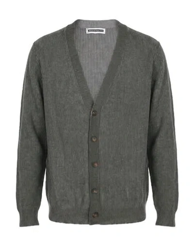 Original Vintage Style Man Cardigan Sage Green Size L Merino Wool, Cashmere