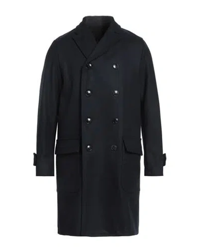 Original Vintage Style Man Coat Midnight Blue Size 42 Virgin Wool, Polyamide
