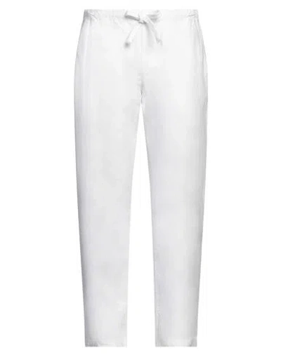 Original Vintage Style Man Pants White Size 38 Cotton, Linen
