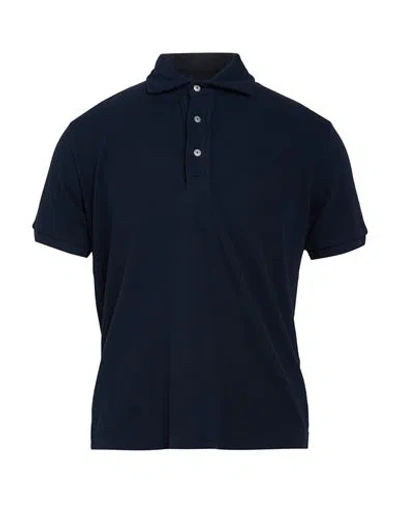 Original Vintage Style Man Polo Shirt Midnight Blue Size Xs Cotton