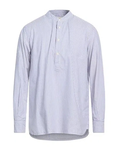 Original Vintage Style Man Shirt Blue Size L Cotton