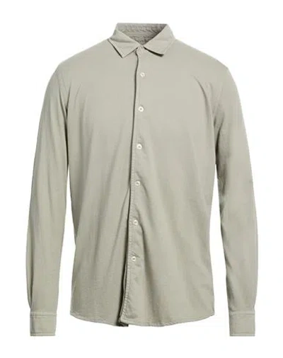 Original Vintage Style Man Shirt Khaki Size Xl Cotton, Elastane In Neutral