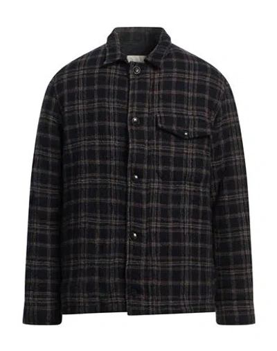 Original Vintage Style Man Shirt Midnight Blue Size 42 Virgin Wool