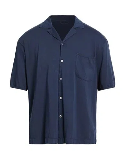 Original Vintage Style Man Shirt Midnight Blue Size M Cotton