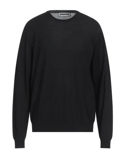 Original Vintage Style Man Sweater Black Size Xxl Merino Wool