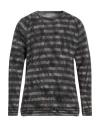 Original Vintage Style Man Sweater Charcoal Size Xxl Baby Alpaca Wool, Polyamide, Wool In Grey