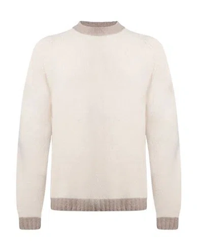 Original Vintage Style Man Sweater Cream Size L Polyamide, Alpaca Wool, Wool In Black