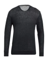 Original Vintage Style Man Sweater Midnight Blue Size M Linen