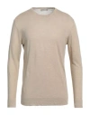 Original Vintage Style Man Sweater Sand Size Xl Linen In Beige