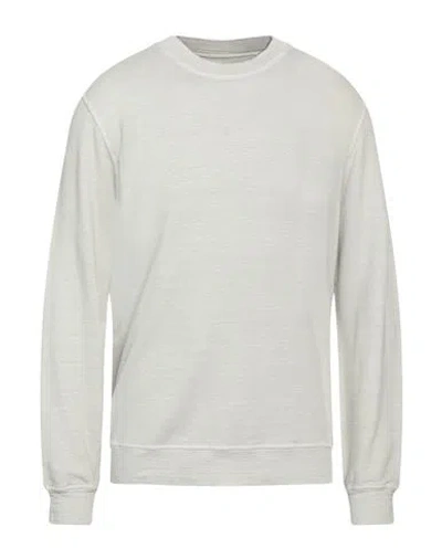 Original Vintage Style Man Sweatshirt Light Grey Size Xxl Linen, Cotton, Elastane