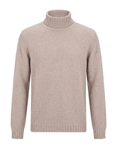 Original Vintage Style Man Turtleneck Grey Size L Wool, Polyamide In Neutral