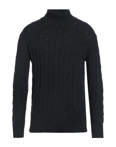 Original Vintage Style Man Turtleneck Midnight Blue Size Xl Cashmere, Polyamide, Wool