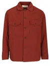 Original Vintage Style Overshirt Tasche Toppa Tela