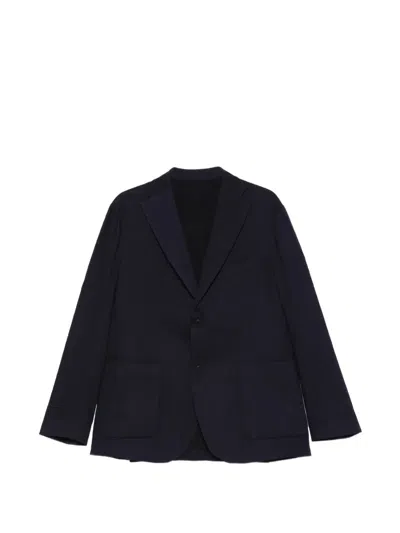 Original Vintage Style Patch-pocket Blazer In Blue