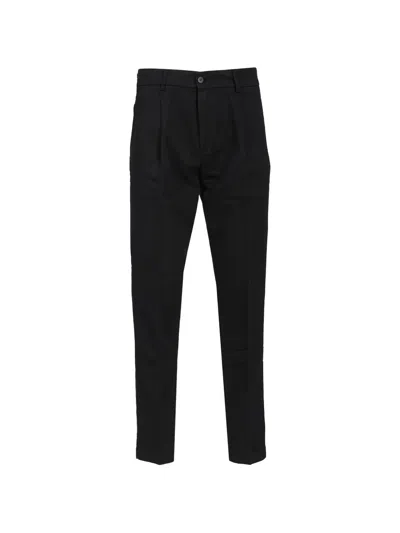 Original Vintage Style Pleated Trousers In Black
