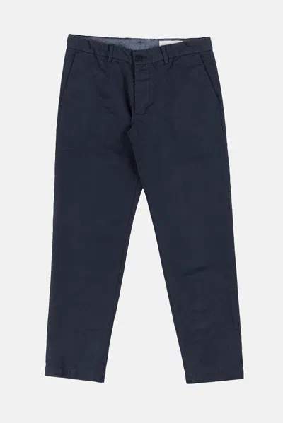 Original Vintage Style Straight-leg Chino Trousers In Blue