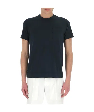 Original Vintage Style Round-necked T-shirt In Black