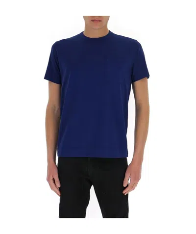Original Vintage Style Round-necked T-shirt In Blue