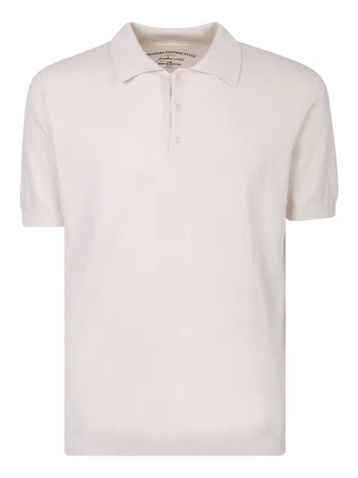 Original Vintage Style Short Sleeves Polo In Grey
